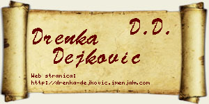 Drenka Dejković vizit kartica